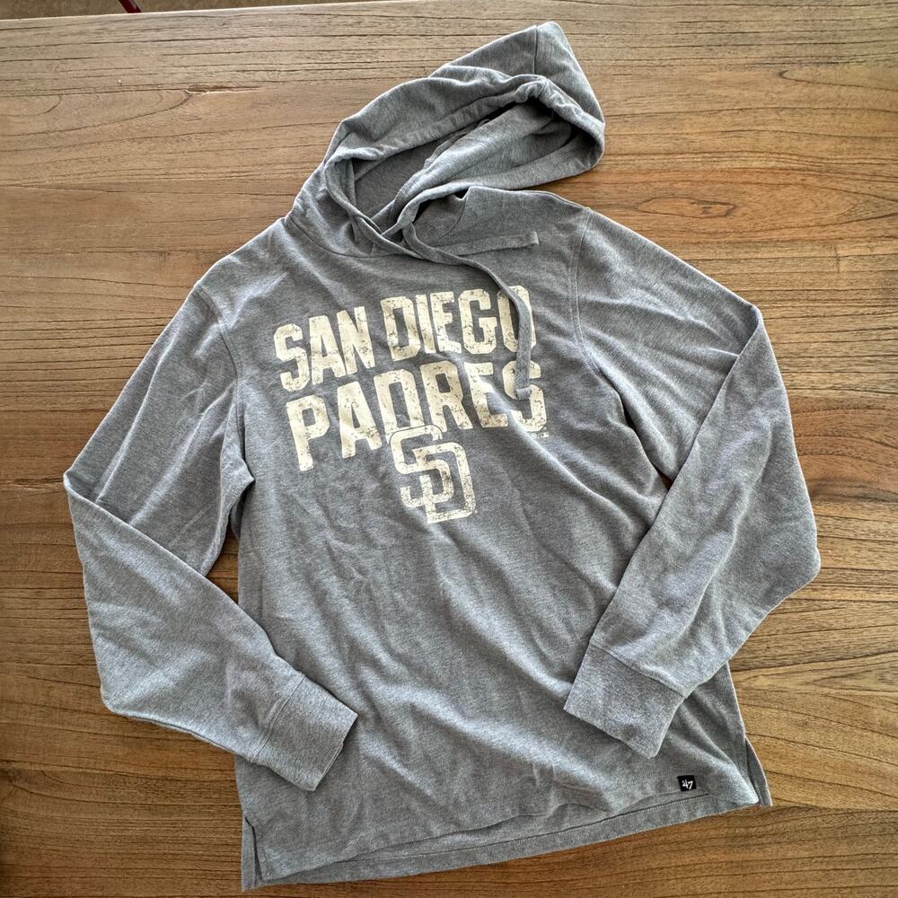 San Diego Padres Gray Hooded Pullover Top